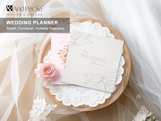 &And Per Se Wedding Planner Book and Organizer - Wedding Planning for Bride, Engagement Gifts for Couples, Future Brides and Grooms(Mystic Grey)