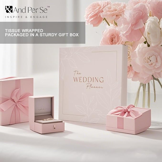 &And Per Se Wedding Planner Book and Organizer - Wedding Planning for Bride, Engagement Gifts for Couples, Future Brides and Grooms(Mystic Grey)