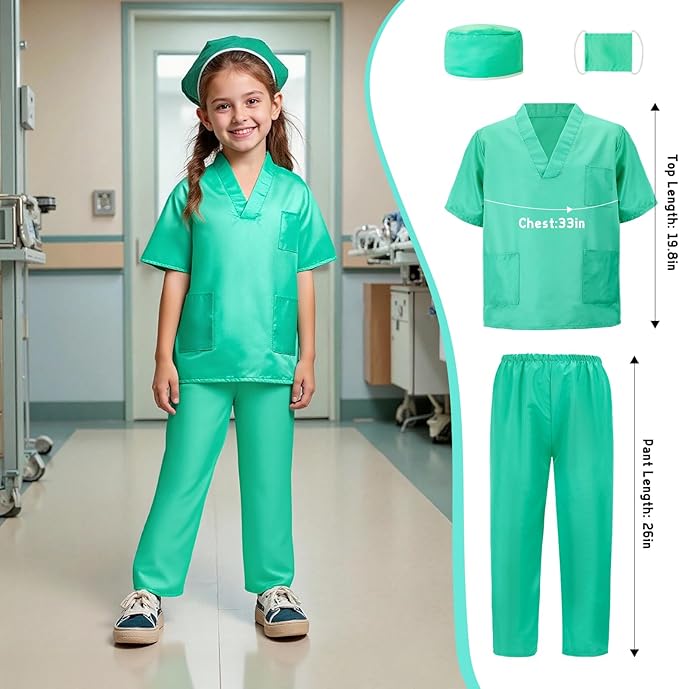 LOYO Kids Role Play Dress Up Clothes for 3-8 Years Old Play, 4 Sets Astronaut/Doctor/Fireman/Construction Costume for Kids And Toddlers Boys Halloween Costumes